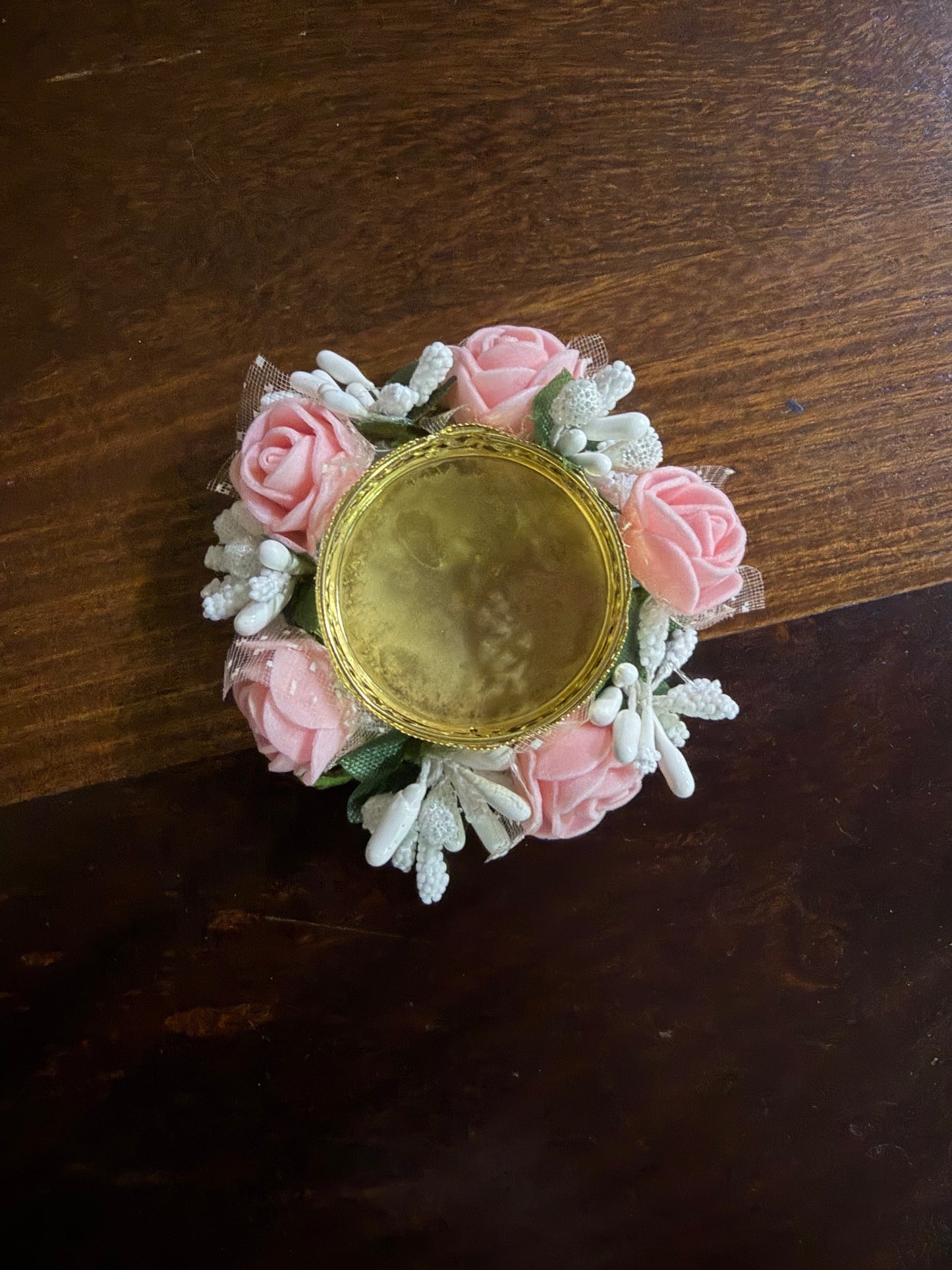 Pink Flower Candle Diya