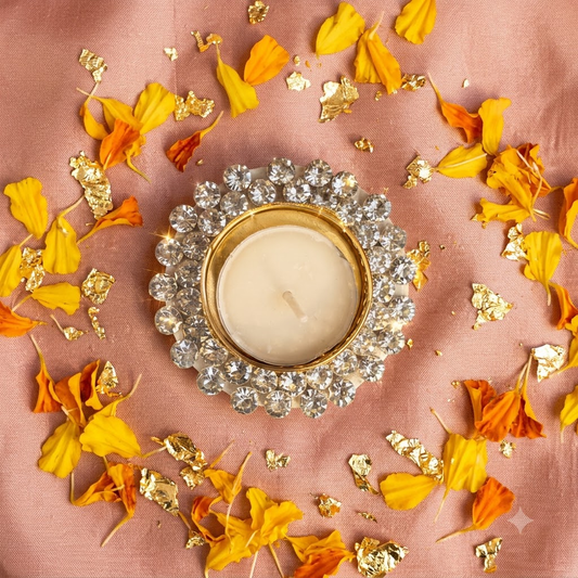 Taara Crystal Candle Diya